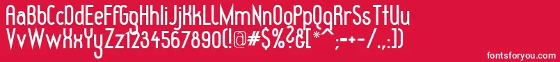 RedheadGoddessBold Font – White Fonts on Red Background
