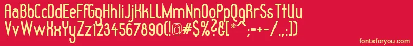 RedheadGoddessBold Font – Yellow Fonts on Red Background