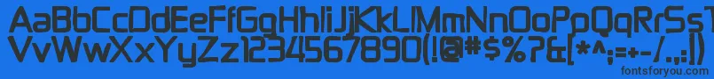 Zektonink Font – Black Fonts on Blue Background