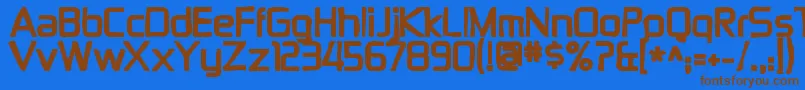 Zektonink Font – Brown Fonts on Blue Background