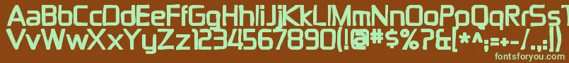 Zektonink Font – Green Fonts on Brown Background