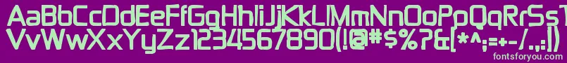 Zektonink Font – Green Fonts on Purple Background