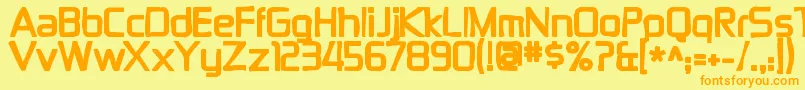 Zektonink Font – Orange Fonts on Yellow Background