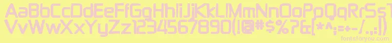 Zektonink Font – Pink Fonts on Yellow Background