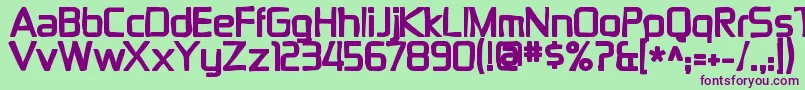 Zektonink Font – Purple Fonts on Green Background