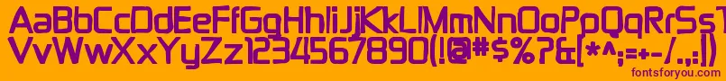 Zektonink Font – Purple Fonts on Orange Background