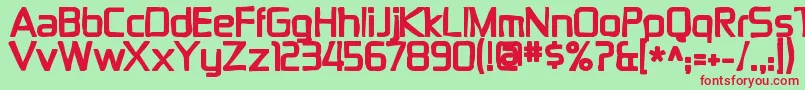 Zektonink Font – Red Fonts on Green Background