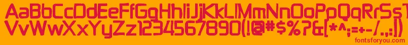 Zektonink Font – Red Fonts on Orange Background