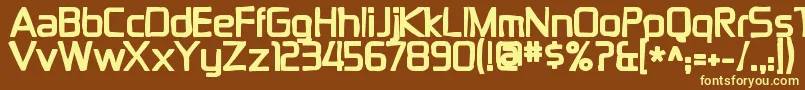 Zektonink Font – Yellow Fonts on Brown Background