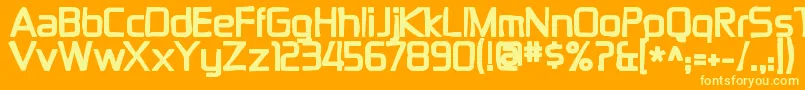 Zektonink-Schriftart – Gelbe Schriften auf orangefarbenem Hintergrund