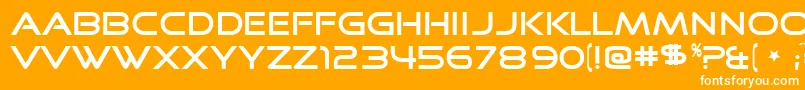 Fonte GoodTimes – fontes brancas em um fundo laranja