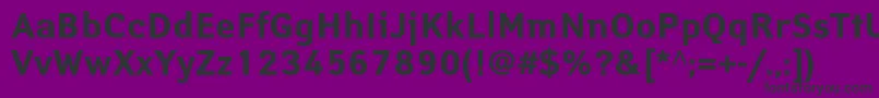 フォントYanuscBold – 紫の背景に黒い文字