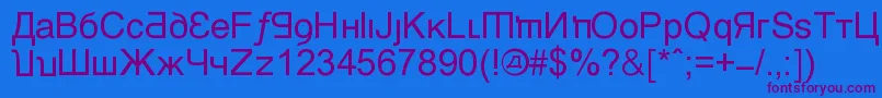 KremlinMinister Font – Purple Fonts on Blue Background