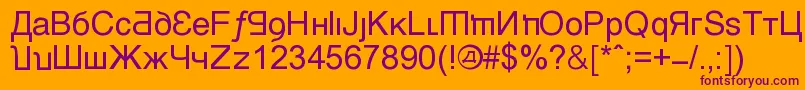 KremlinMinister Font – Purple Fonts on Orange Background