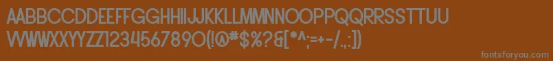 Police SfButtacupLetteringBold – polices grises sur fond brun