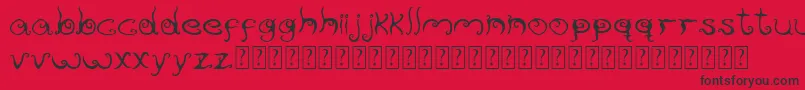 Reservoirink Font – Black Fonts on Red Background
