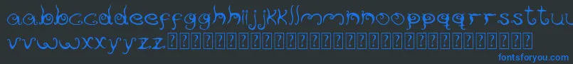 Reservoirink Font – Blue Fonts on Black Background