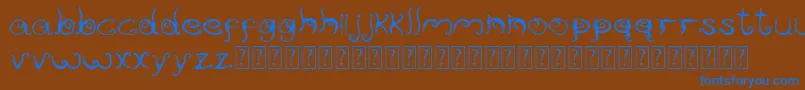 Reservoirink Font – Blue Fonts on Brown Background