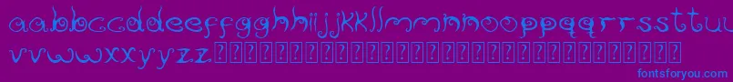 Reservoirink Font – Blue Fonts on Purple Background