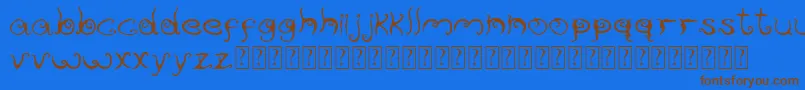 Reservoirink Font – Brown Fonts on Blue Background