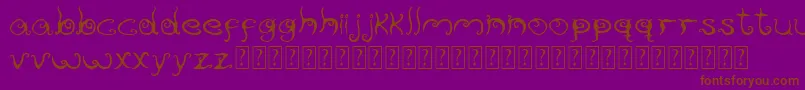 Reservoirink Font – Brown Fonts on Purple Background