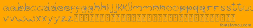 Weitere Informationen zur Reservoirink-Schriftart Reservoirink-Schriftart – Graue Schriften auf orangefarbenem Hintergrund