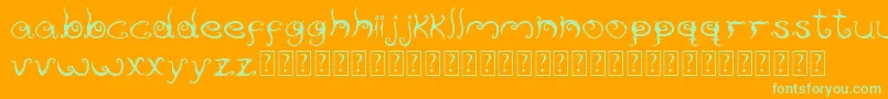 Reservoirink Font – Green Fonts on Orange Background