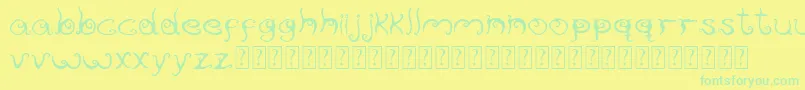 Reservoirink Font – Green Fonts on Yellow Background