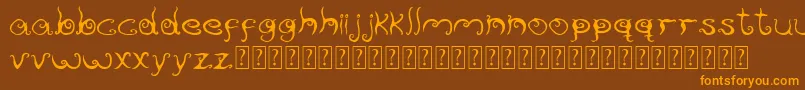 Reservoirink Font – Orange Fonts on Brown Background