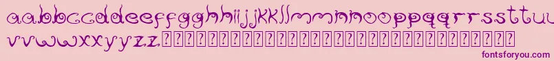 Reservoirink Font – Purple Fonts on Pink Background