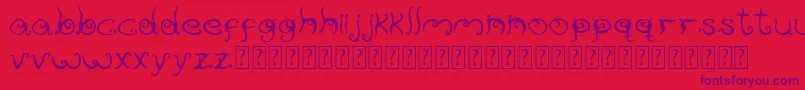 Reservoirink Font – Purple Fonts on Red Background