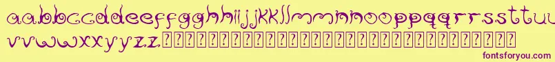 Reservoirink Font – Purple Fonts on Yellow Background