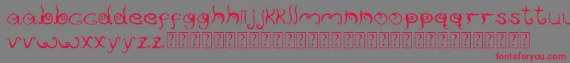 Reservoirink-Schriftart – Rote Schriften auf grauem Hintergrund