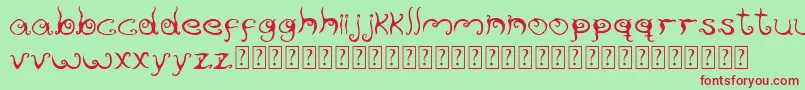 Reservoirink Font – Red Fonts on Green Background