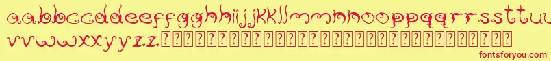 Reservoirink Font – Red Fonts on Yellow Background