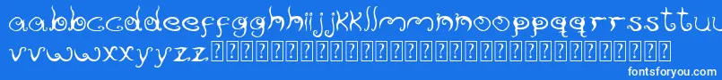 Reservoirink Font – White Fonts on Blue Background