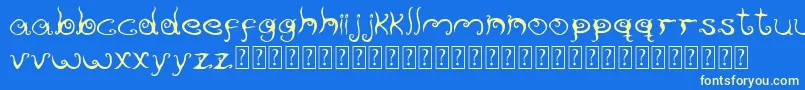 Reservoirink Font – Yellow Fonts on Blue Background