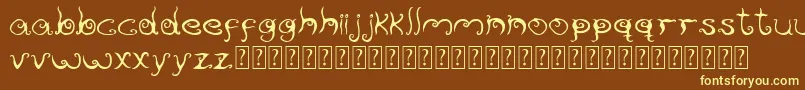 Reservoirink Font – Yellow Fonts on Brown Background