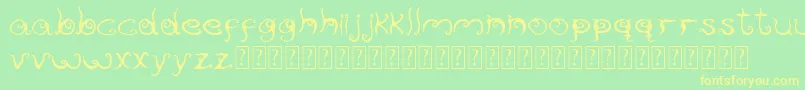 Reservoirink Font – Yellow Fonts on Green Background