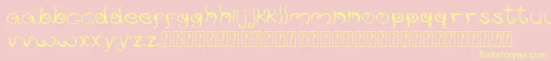 Reservoirink Font – Yellow Fonts on Pink Background