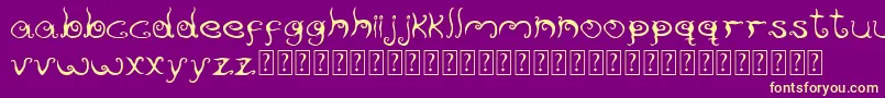 Reservoirink Font – Yellow Fonts on Purple Background
