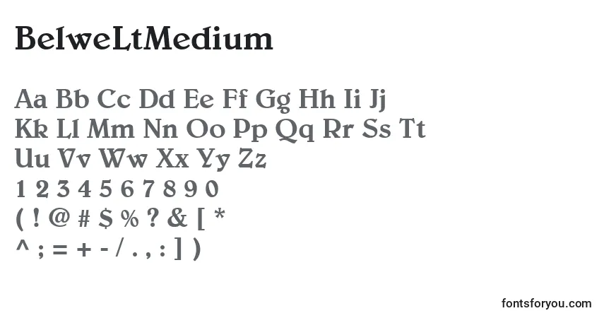 BelweLtMediumフォント–アルファベット、数字、特殊文字