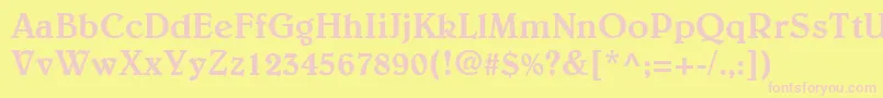 BelweLtMedium Font – Pink Fonts on Yellow Background