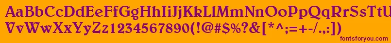 BelweLtMedium Font – Purple Fonts on Orange Background