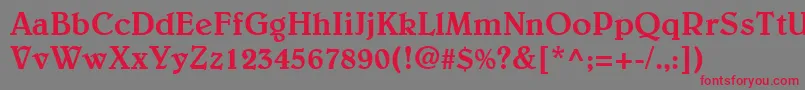 BelweLtMedium Font – Red Fonts on Gray Background