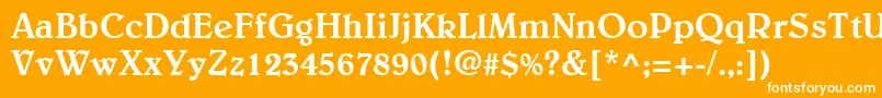 フォントBelweLtMedium – オレンジの背景に白い文字