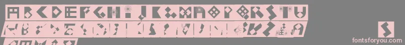 Saiba mais sobre a fonte Kfirstbricksmirored Fonte Kfirstbricksmirored – fontes rosa em um fundo cinza