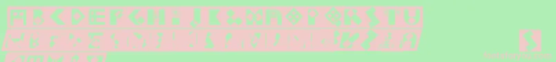 Kfirstbricksmirored Font – Pink Fonts on Green Background