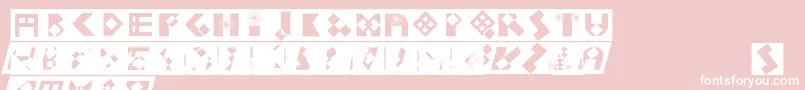 Kfirstbricksmirored Font – White Fonts on Pink Background