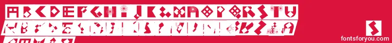 Kfirstbricksmirored Font – White Fonts on Red Background